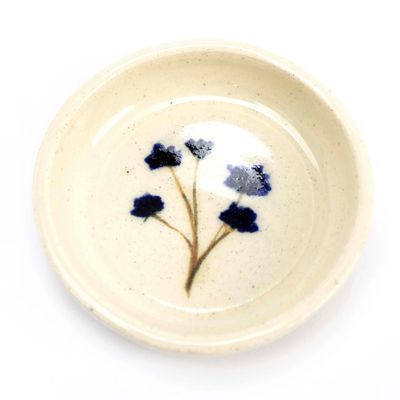 Blue Flowers, ceramic dish WOOD47