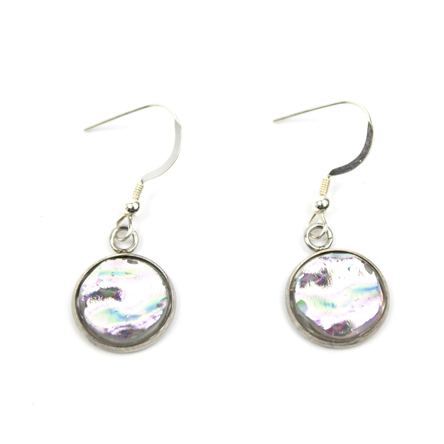 Pink Frost Circles, earrings VINK975