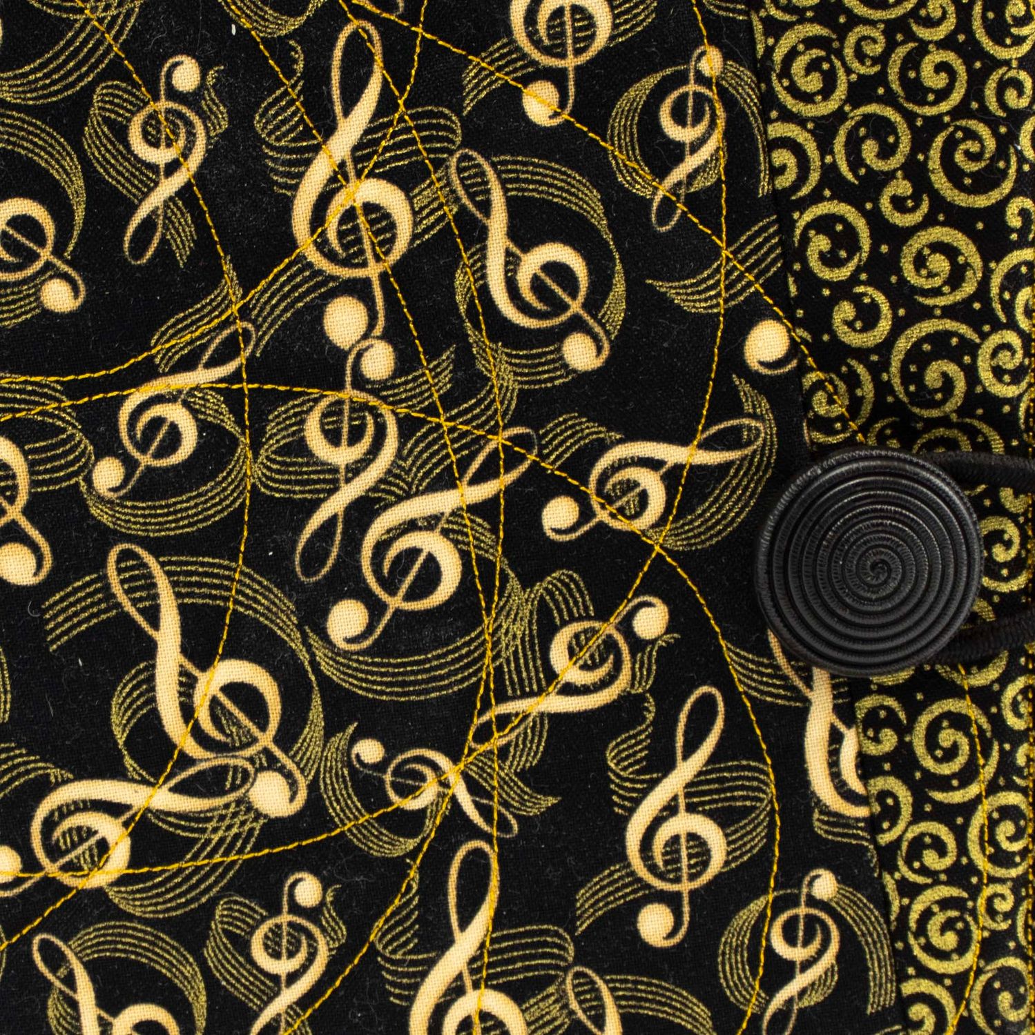 Musical Notes, quilt covered journal HIRC376