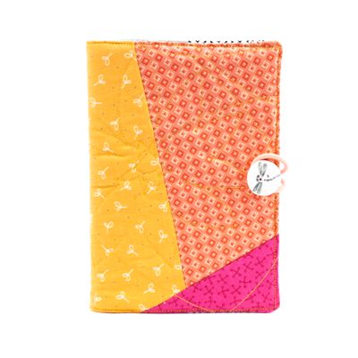 Yellow Orange, quilt covered journal HIRC375