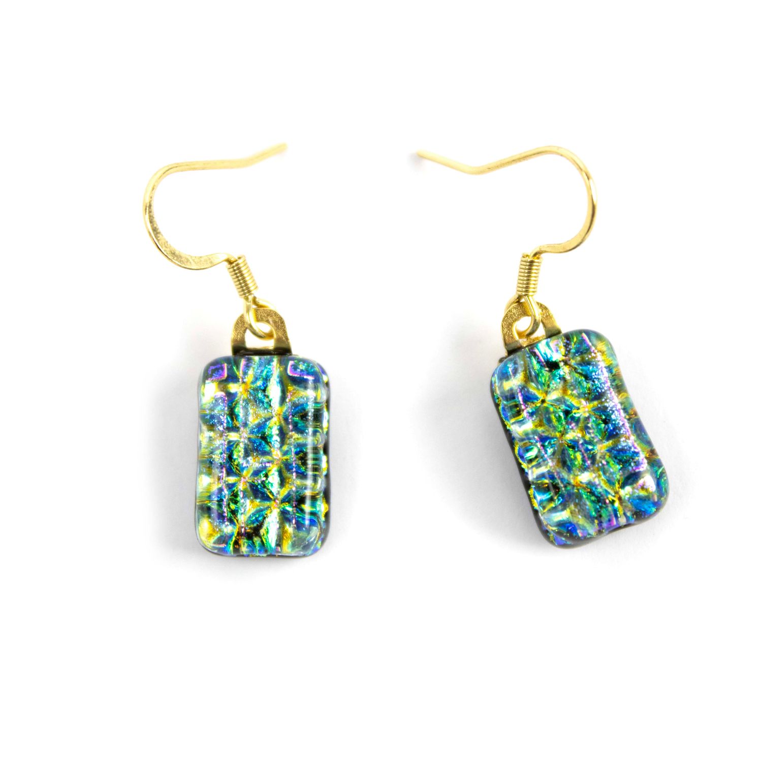 Diamond Blue Rectangles, earrings VINK977