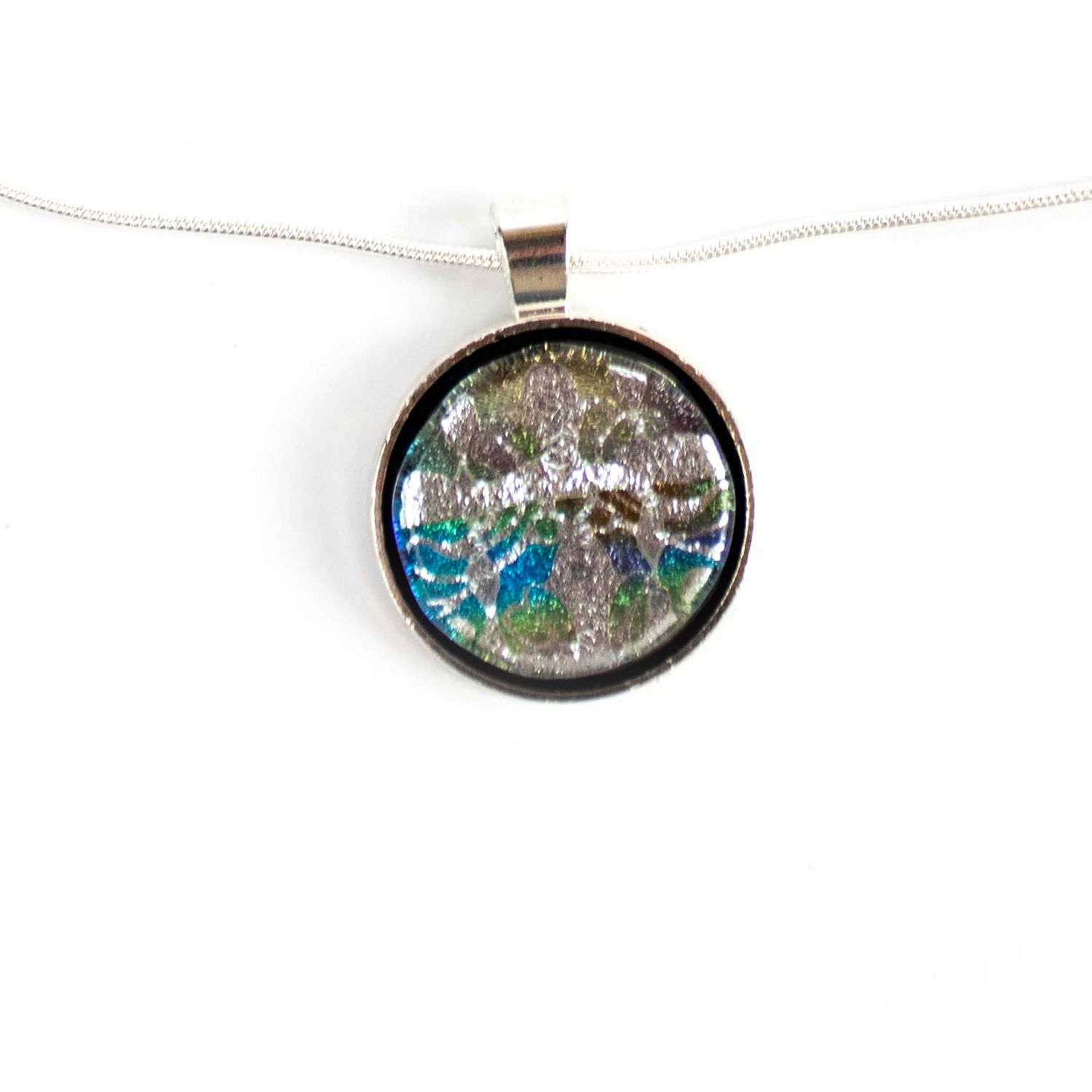 Silver Overlay Circle Pendant, necklace VINK985