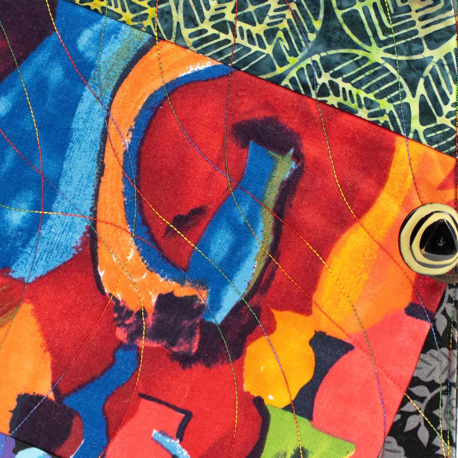 Bold Abstract, large quilt covered journal HIRC378