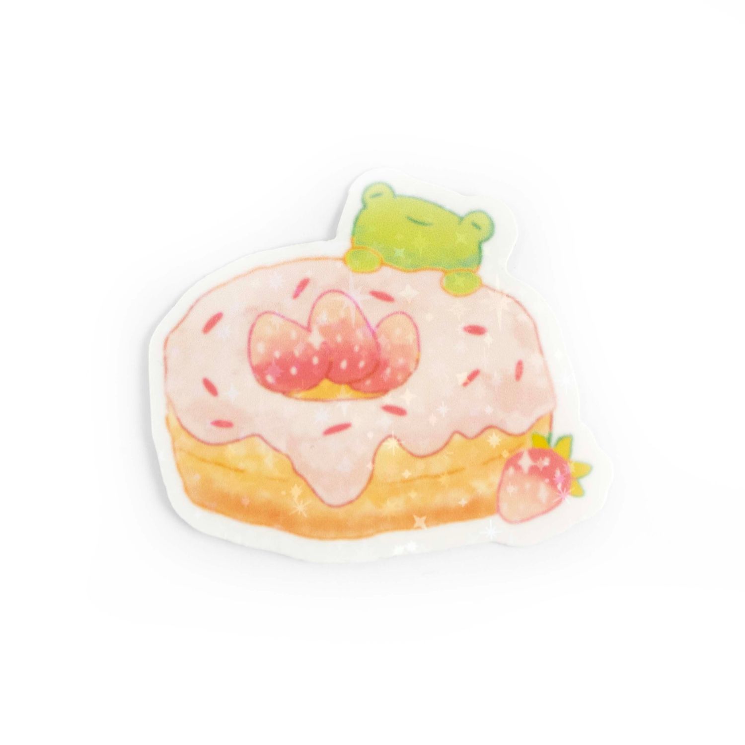 Strawberry Doughnut, vinyl sticker JOHN018