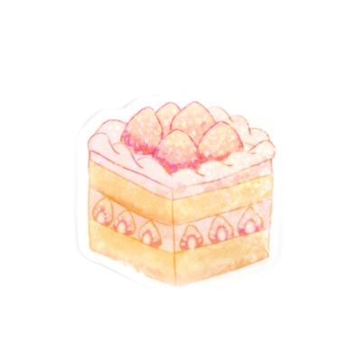 Strawberry Cheesecake, vinyl sticker JOHN017