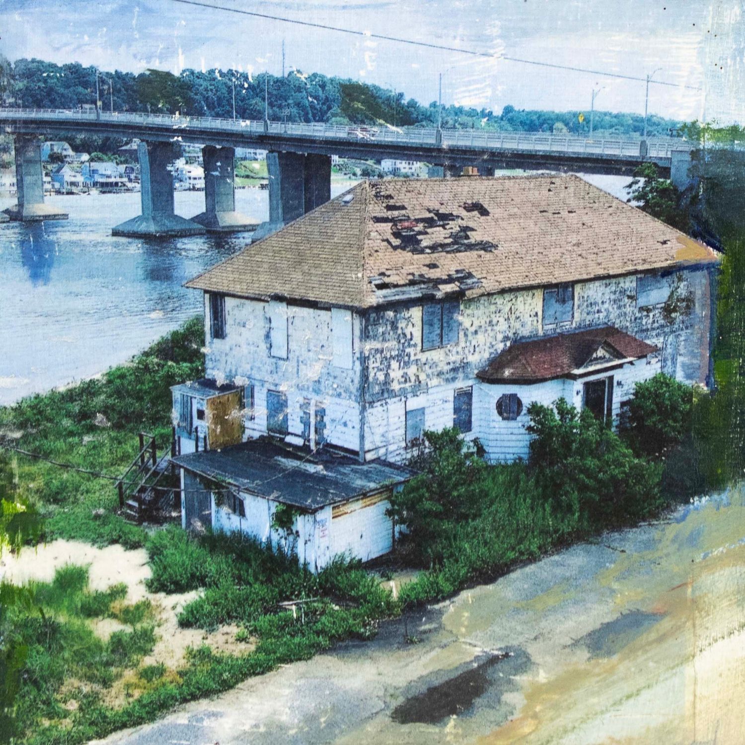 Sandy Hook, mixed media painting SAND540