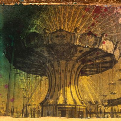 Copper Boardwalk, mixed media painting SAND542