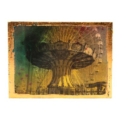 Copper Boardwalk, mixed media painting SAND542