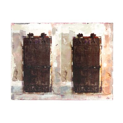 The Answer Is No, mixed media painting SAND544