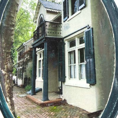 Gothic on Wood Street, mixed media painting SAND534