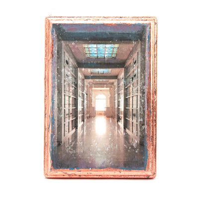 Hollywood Forever, mixed media painting SAND535