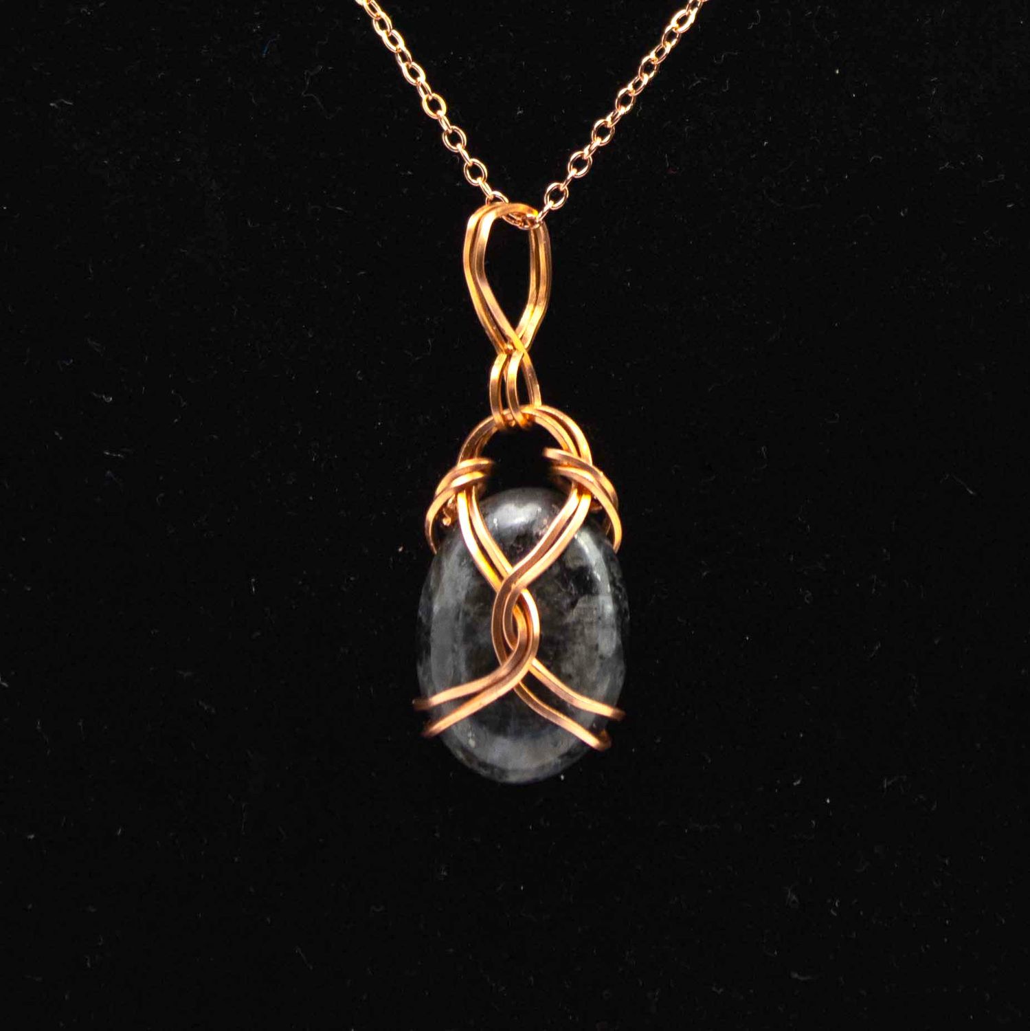 Larvikite Stone, necklace KOSC024