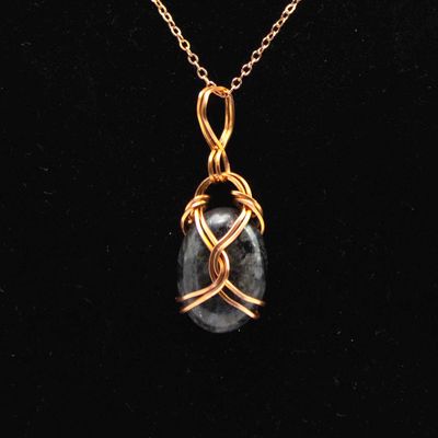 Larvikite Stone, necklace KOSC024