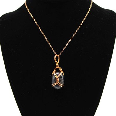 Larvikite Stone, necklace KOSC024