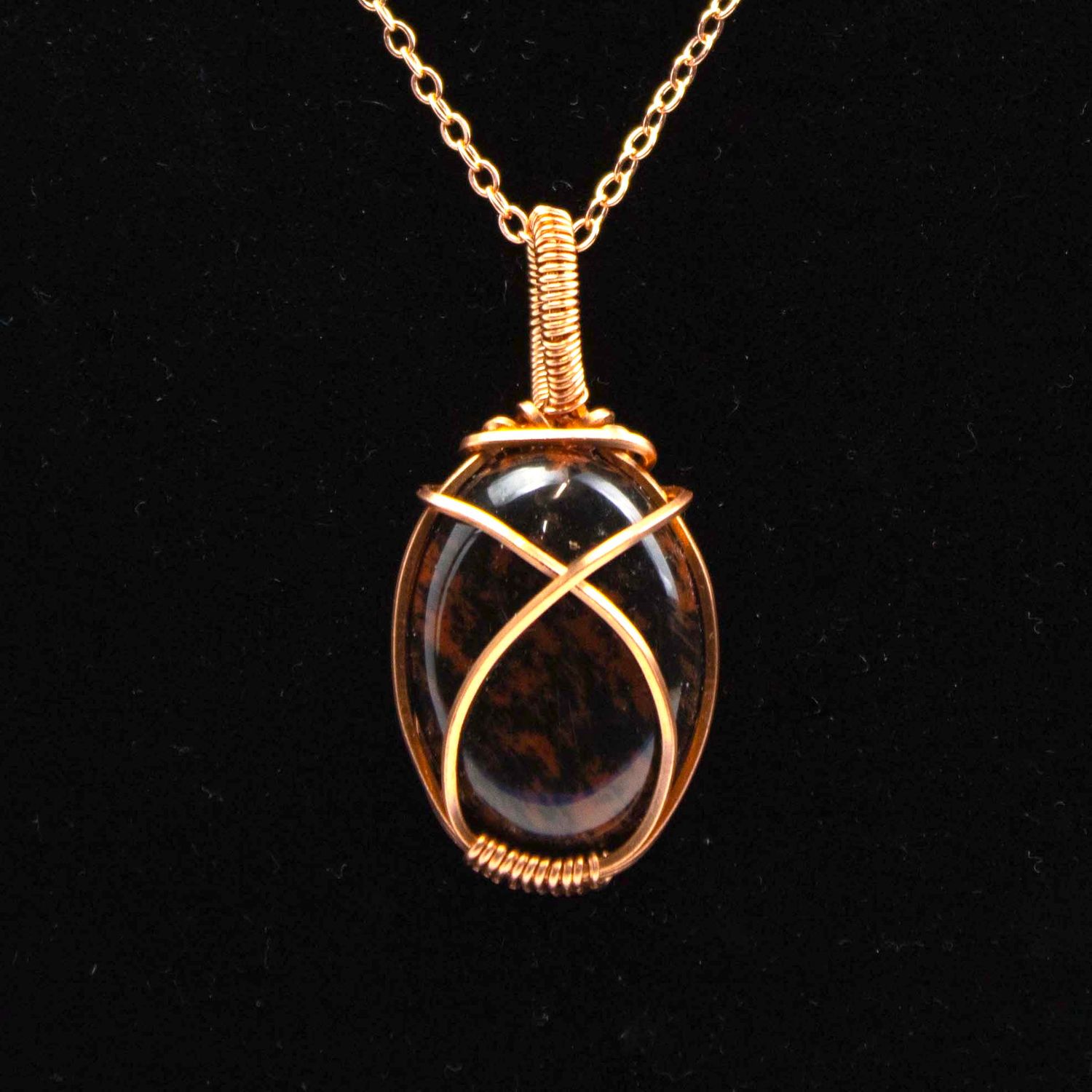 Mahogany Obsidian Stone, necklace KOSC025