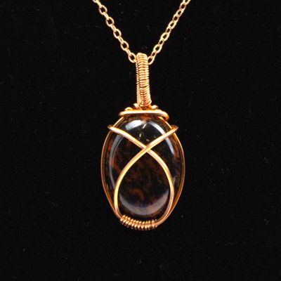 Mahogany Obsidian Stone, necklace KOSC025