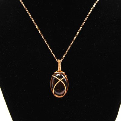Mahogany Obsidian Stone, necklace KOSC025