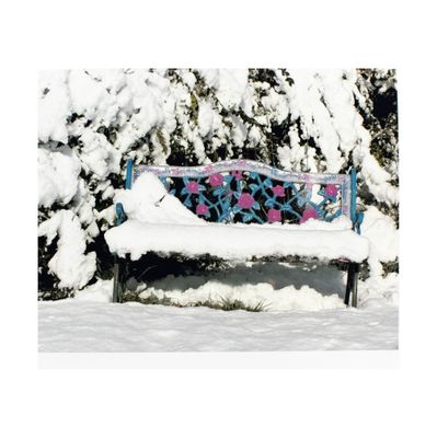 Bench Dusted with Snow, photograph KINR06
