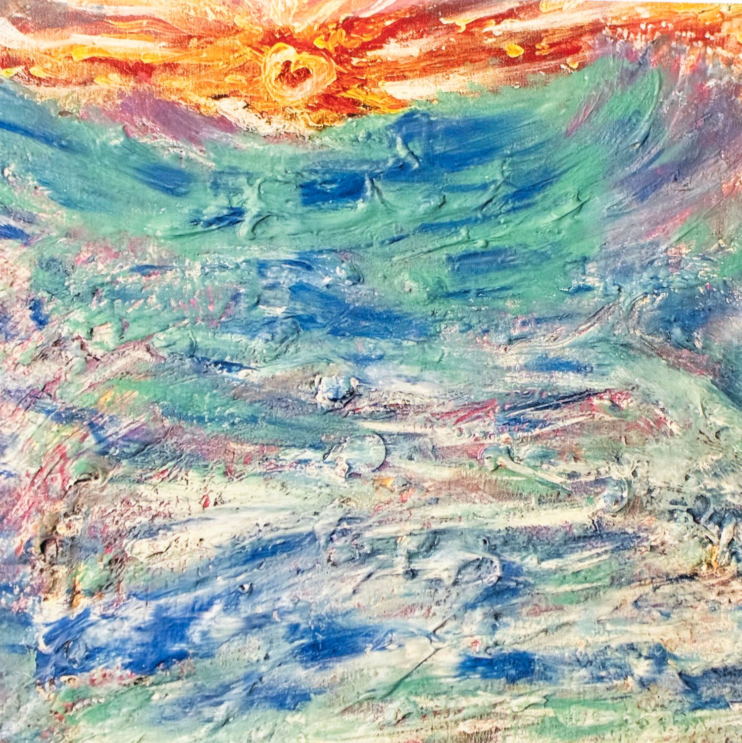 Soulful Sunrise Abstract, limited edition print KINR17