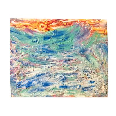 Soulful Sunrise Abstract, limited edition print KINR17