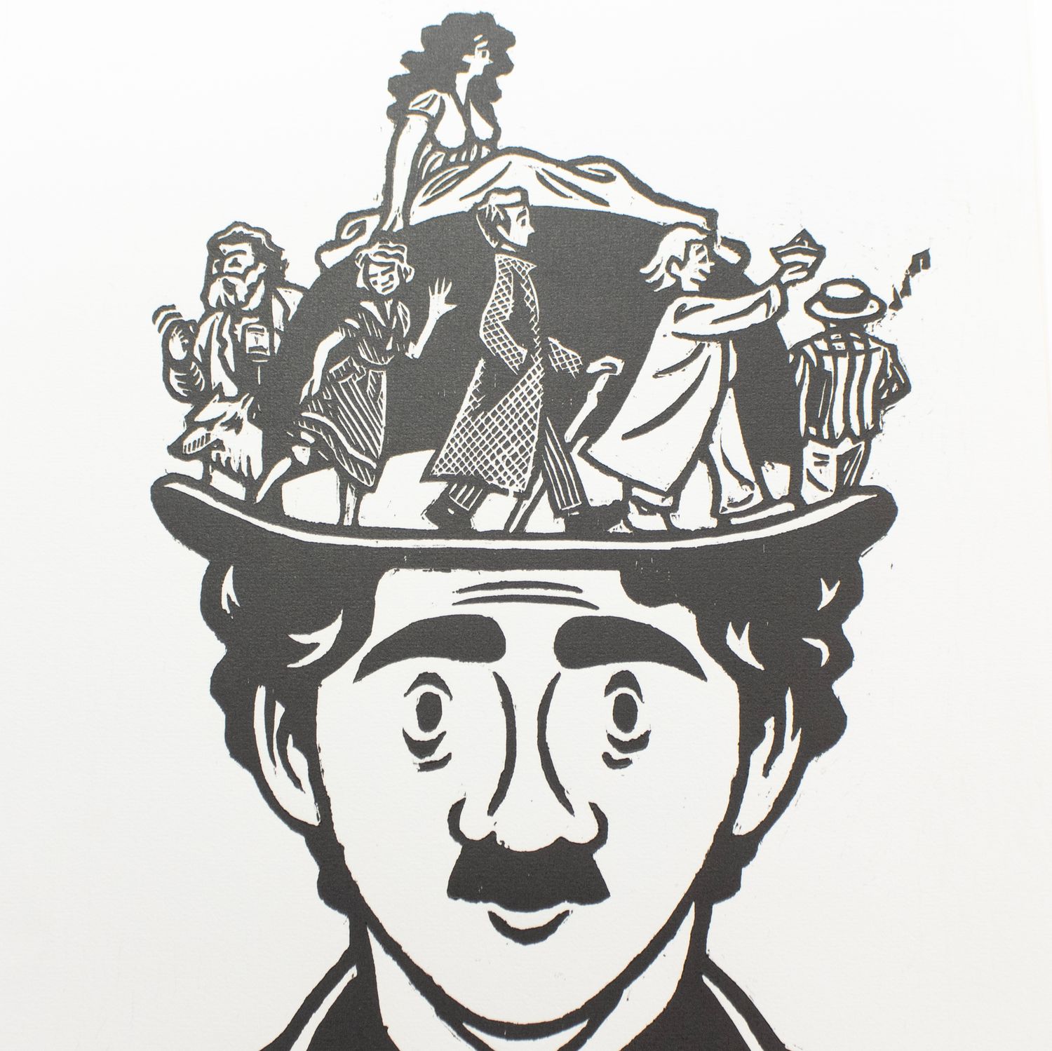 Bloom's Day, woodcut relief print SGIM02