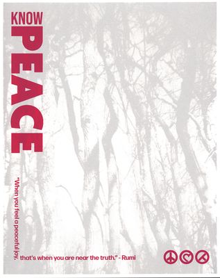 Know Peace 3/15, screen print BABR09