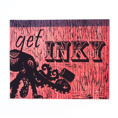 Get Inky (red), woodcut VANK581