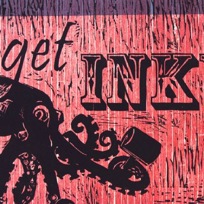 Get Inky (red), woodcut VANK581