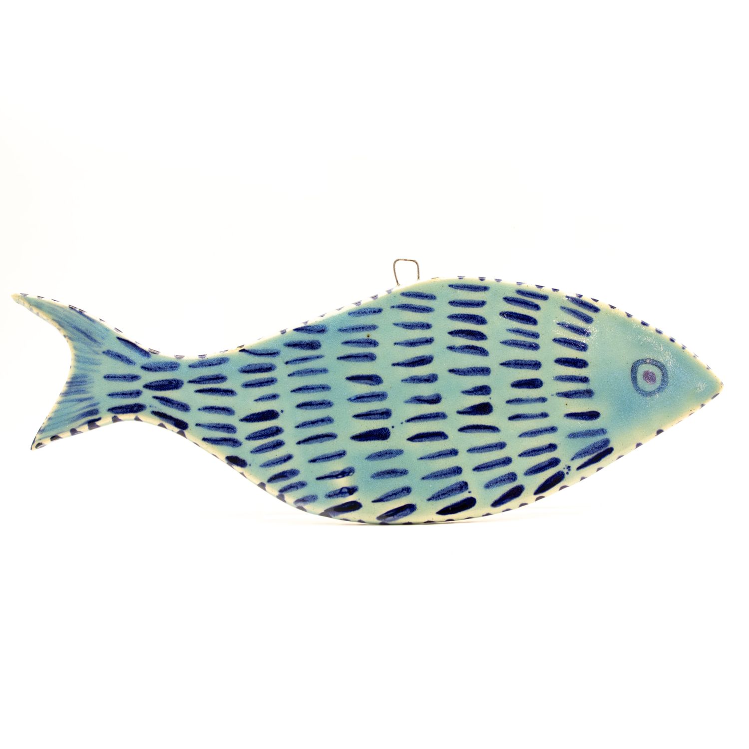 Fish ornament: Blue on Blue, ceramic ROHG063