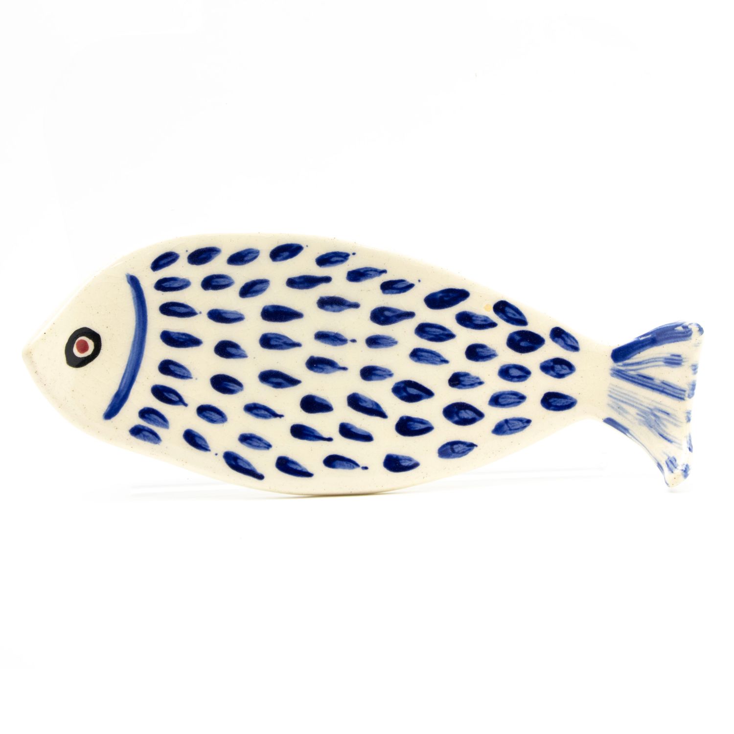 Cobalt on Stone Fish Plate, ceramic ROHG066