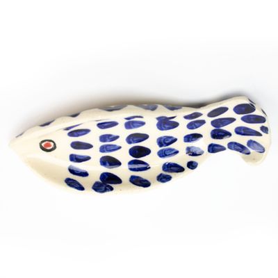 Cobalt on Stone Fish Bowl A, ceramic ROHG074