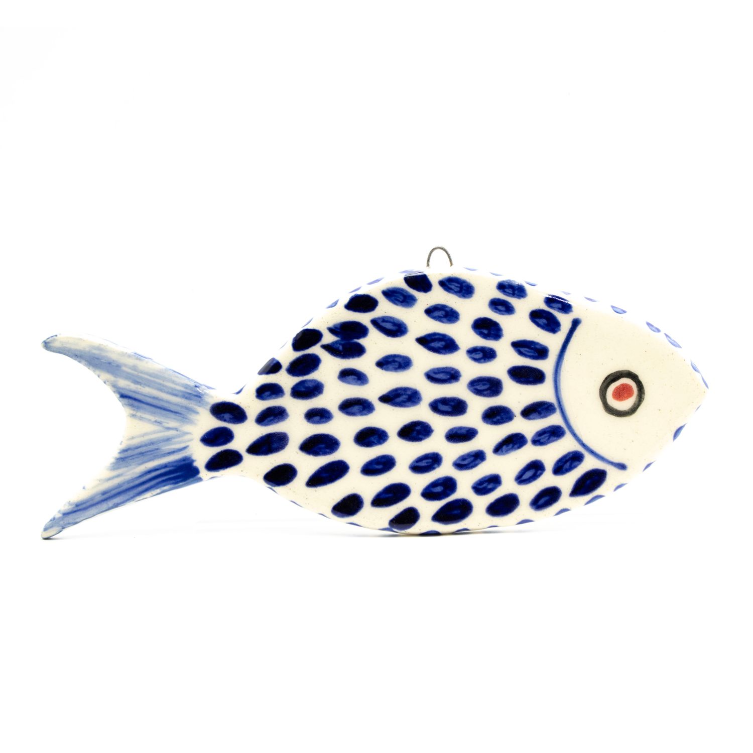 Fish ornament: Cobalt in Stone, ceramic ROHG062