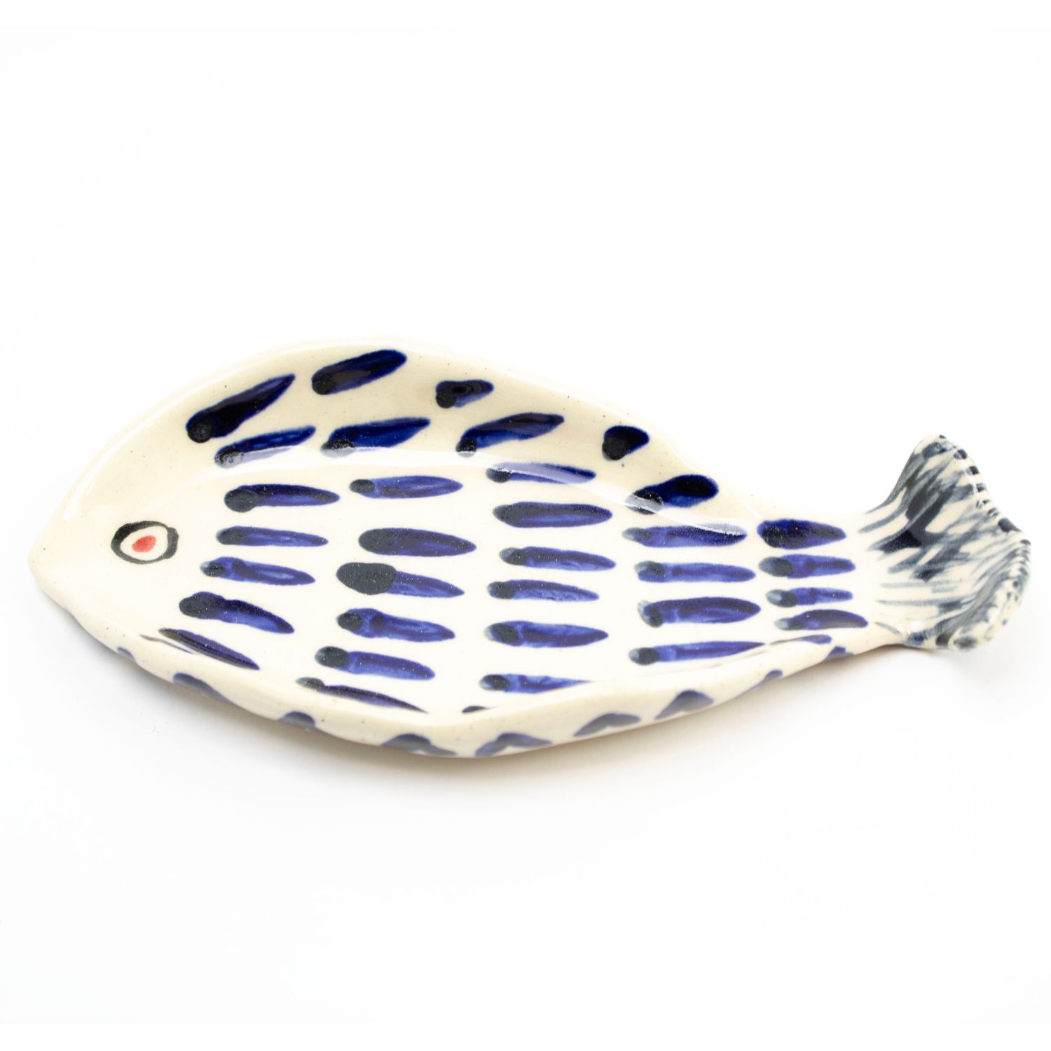 Cobalt on Stone Fish Bowl B, ceramic ROHG075