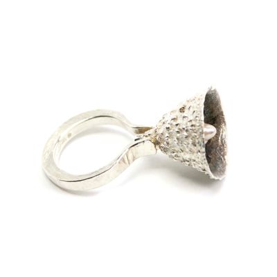 Acorn Ring with Pink Sapphire and Pearl, ring BRYH686