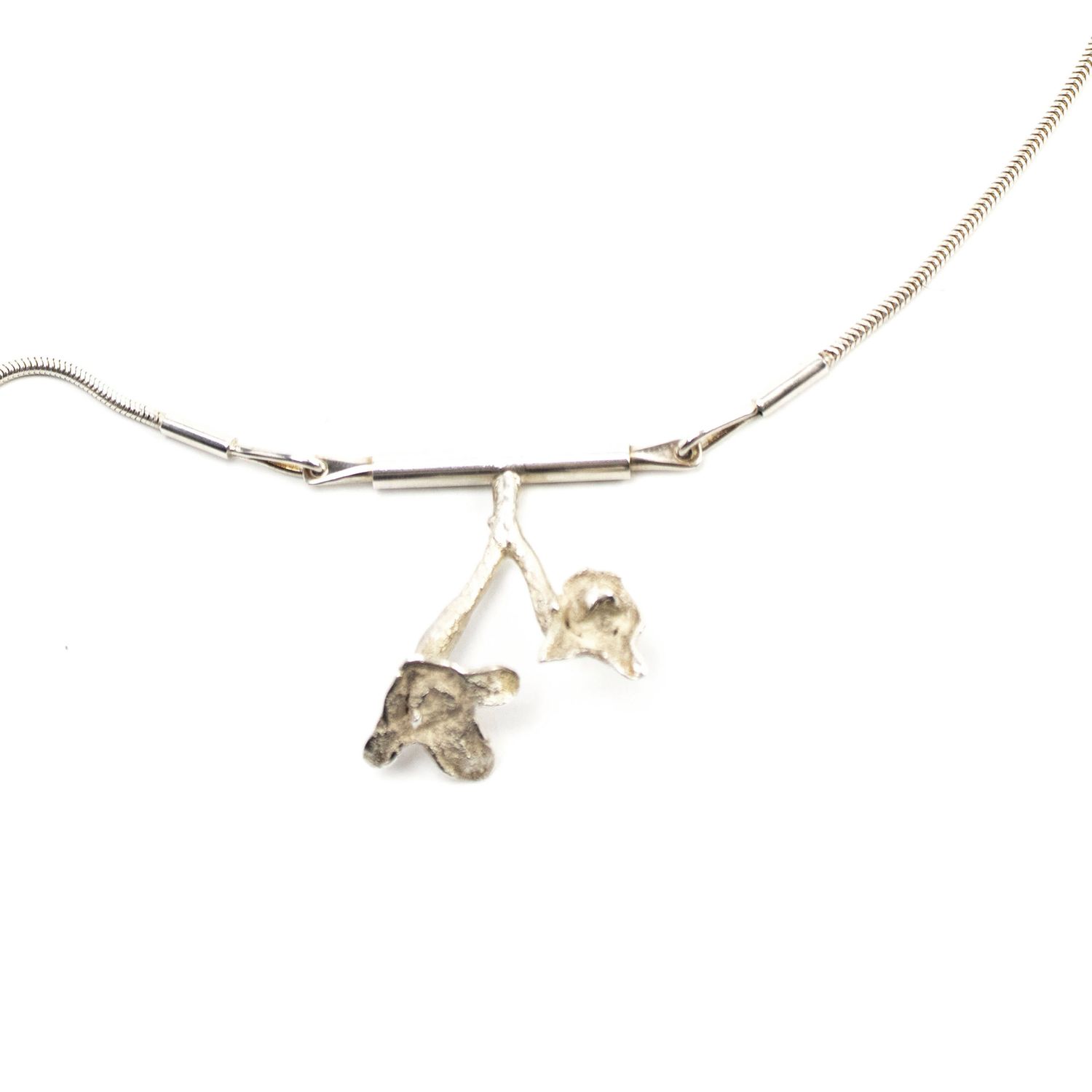 Twin Flower Snake Chain, necklace BRYH690