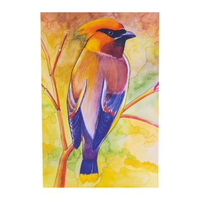 Cedar Waxwing, card BARC251