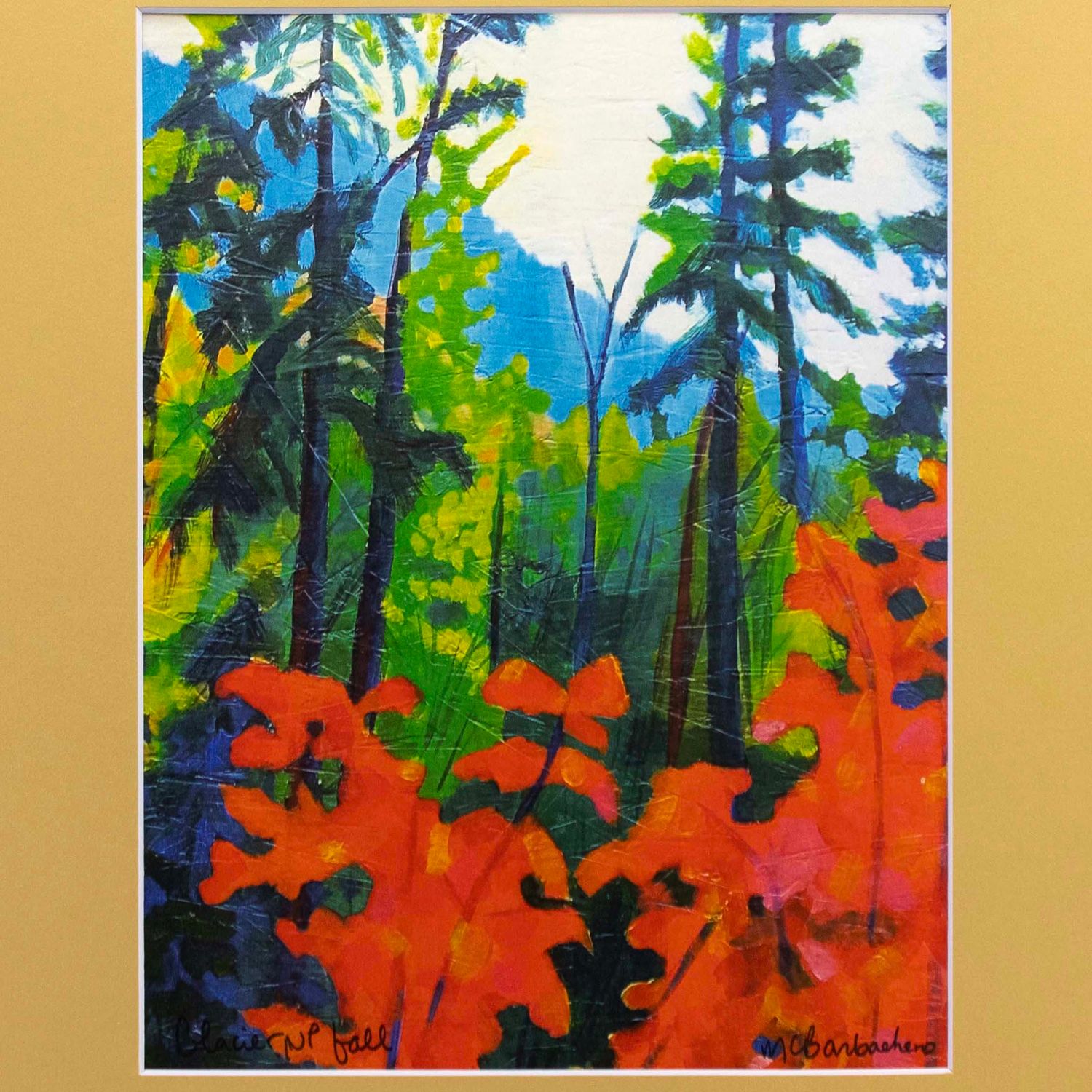 Autumn Foliage with Golden Mat, print BARC268