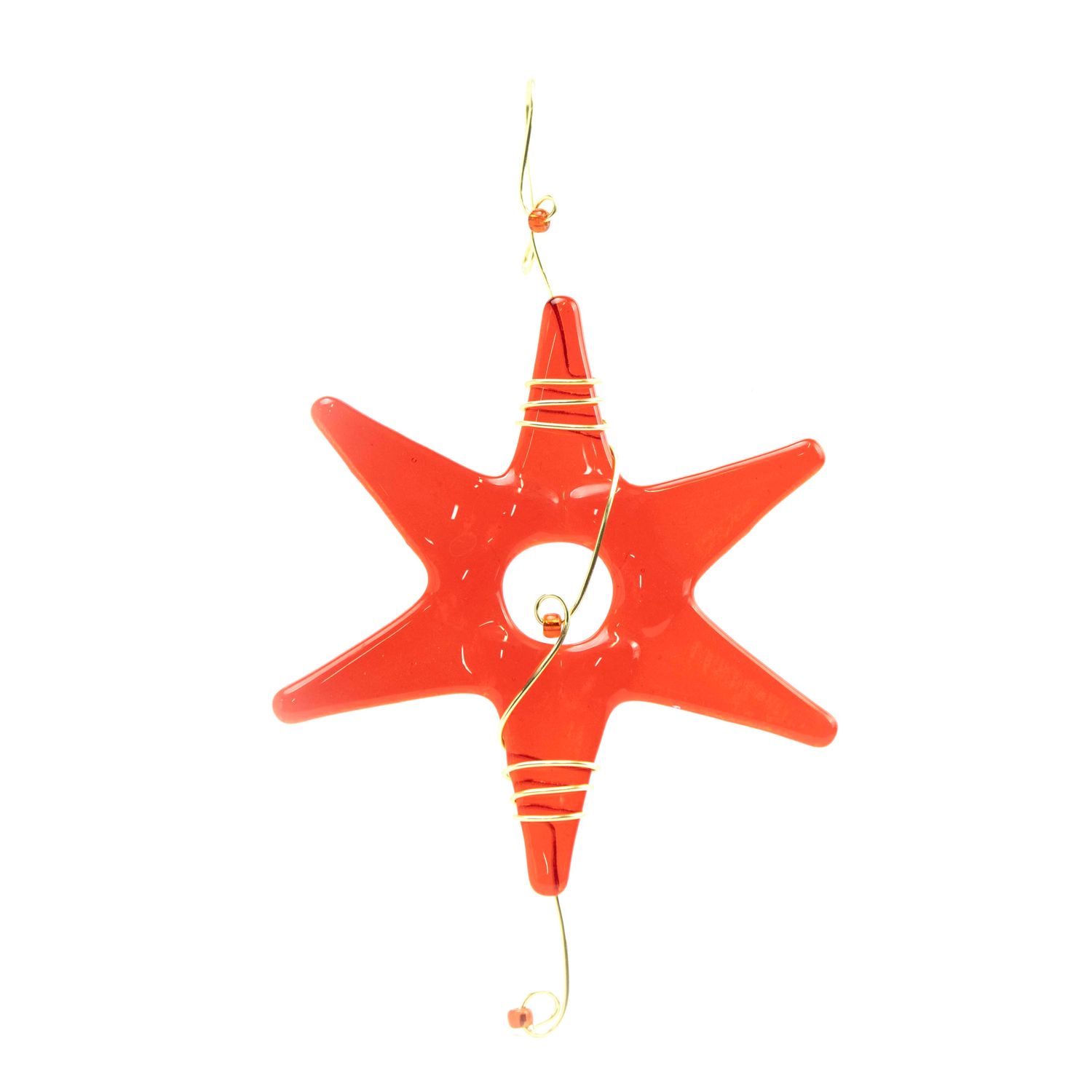 Orange Glass Star, large HARC419