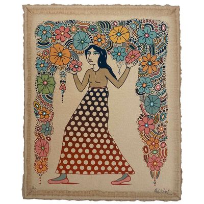Wild Woman, silkscreen hand painted KADM004