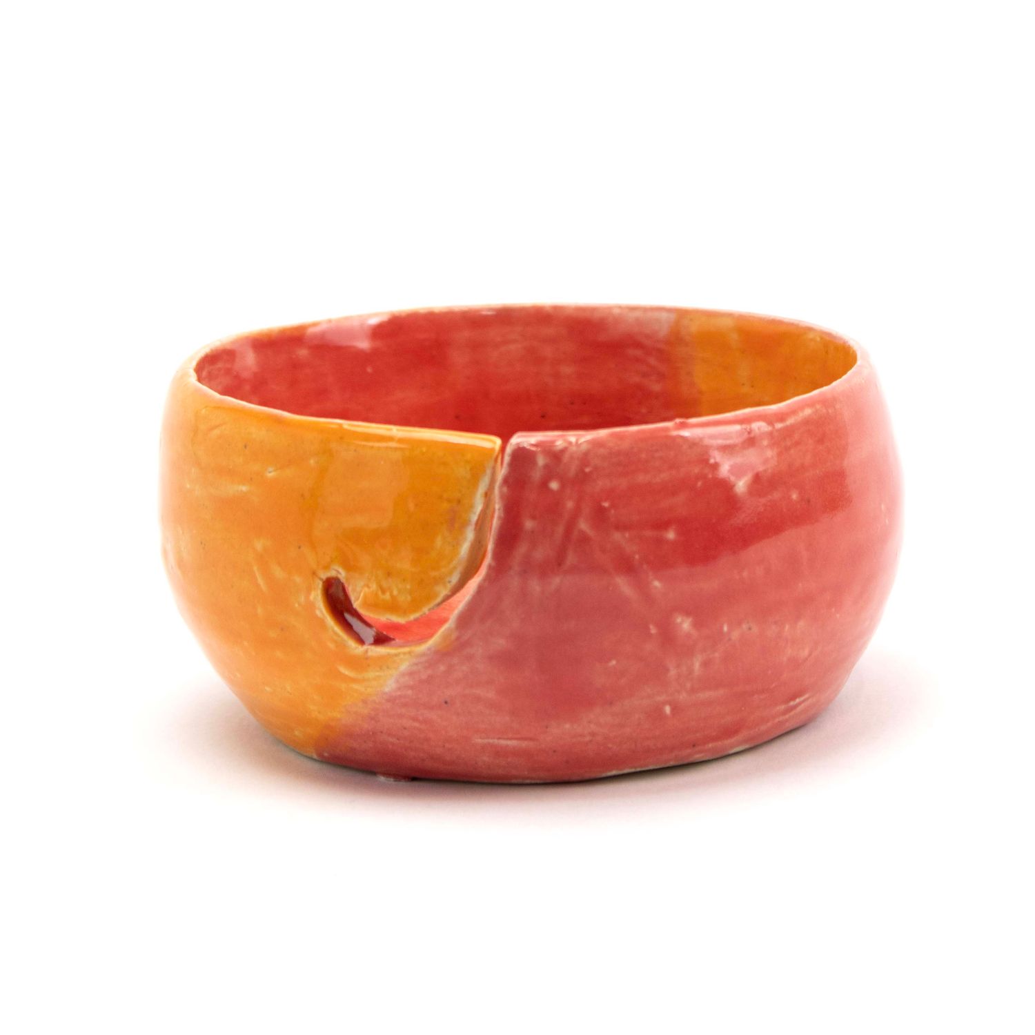 Red/Orange Yarn Bowl, ceramic LANE13
