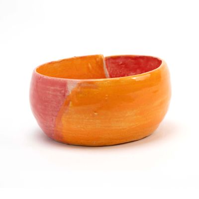 Red/Orange Yarn Bowl, ceramic LANE13
