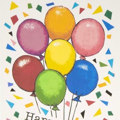 Birthday Balloons, birthday card JORR107