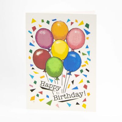 Birthday Balloons, birthday card JORR107