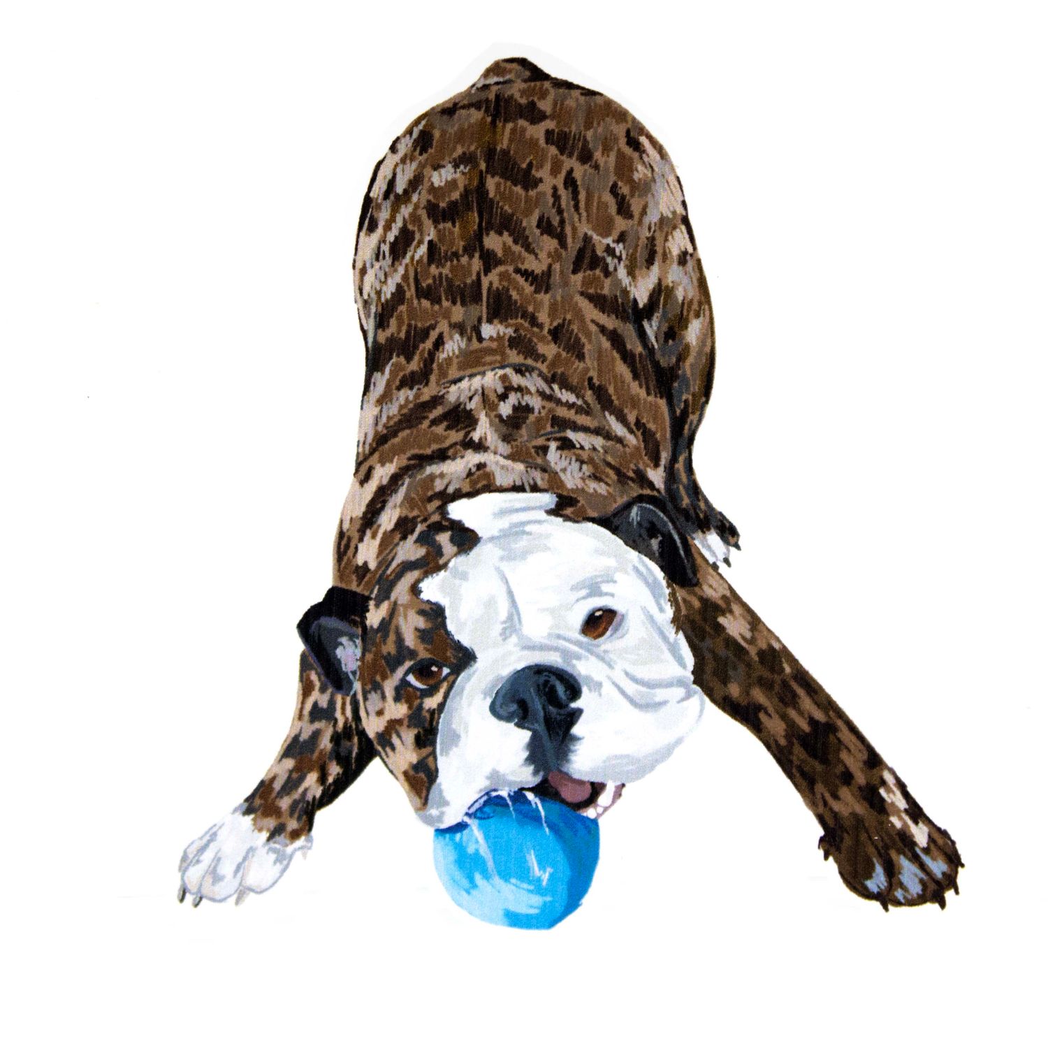 Nala: English Bulldog, sticker WILR02