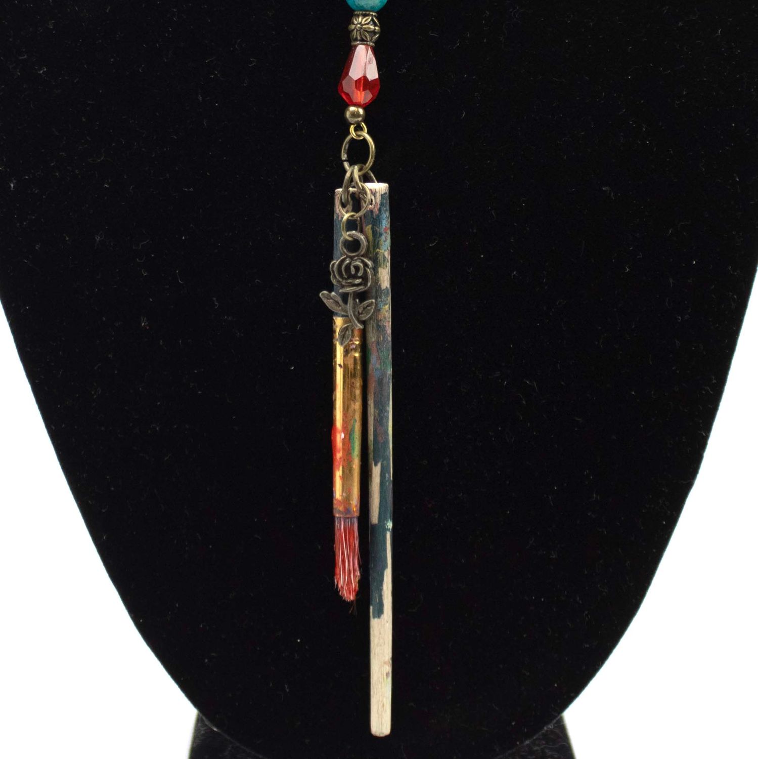 Rose Paintbrush, necklace HMAR011