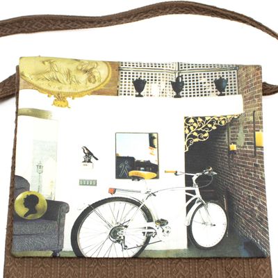 Bicycle Loft in Brown Texture, small messenger KOPS549