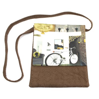 Bicycle Loft in Brown Texture, small messenger KOPS549