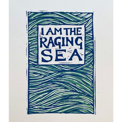 I Am, woodblock print ARMK072