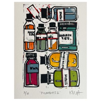 Pigments I, woodblock print ARMK070