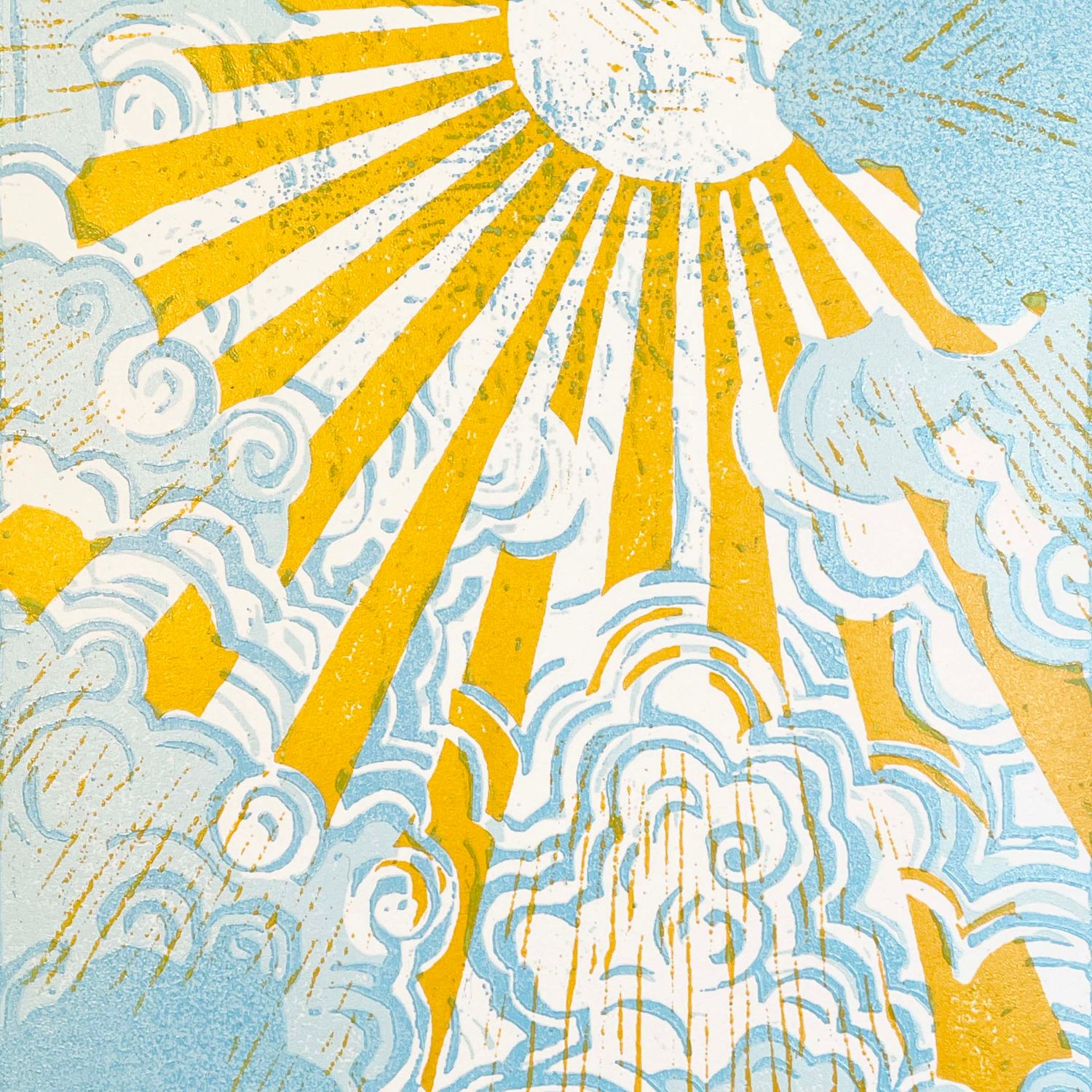 Sunshine, woodblock print ARMK076